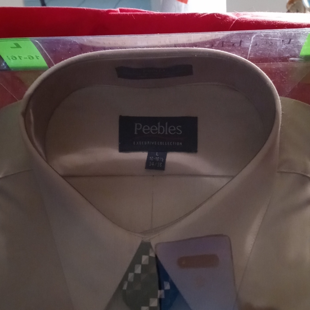 Peebles men's dress shirt and tie